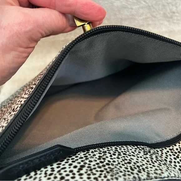 ❤️ Fossil Amelia White Cheetah Black Leather Backpack Shoulder Bag ZB7856504 FS - Picture 6 of 14